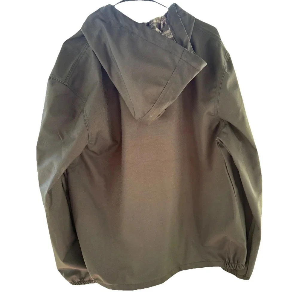 NOMAD by CRAFTFLOW Black Plaid Lined Hooded Jacket Style E THEO MN XL - Picture 3 of 14